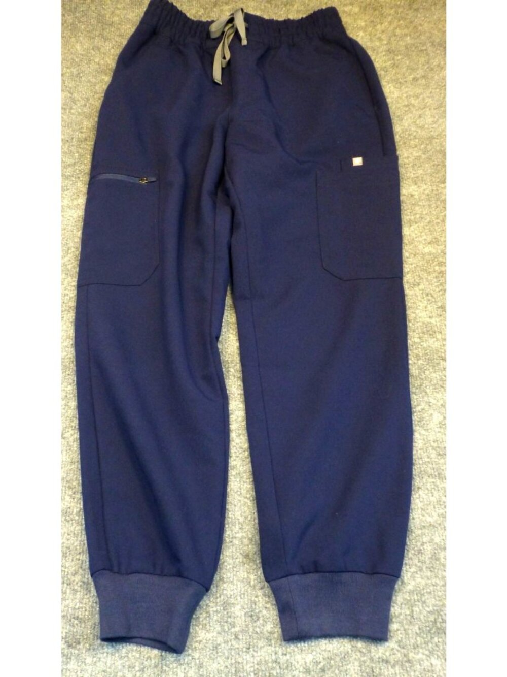 Figs Womens Petite Classic Jogger Scrub Pants Navy XS Polyester Blend